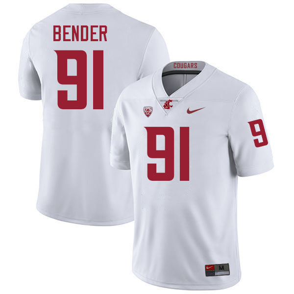 Leon Bender WSU Cougars Jersey.Washington State Cougars #91 Leon Bender Jersey Youth-White